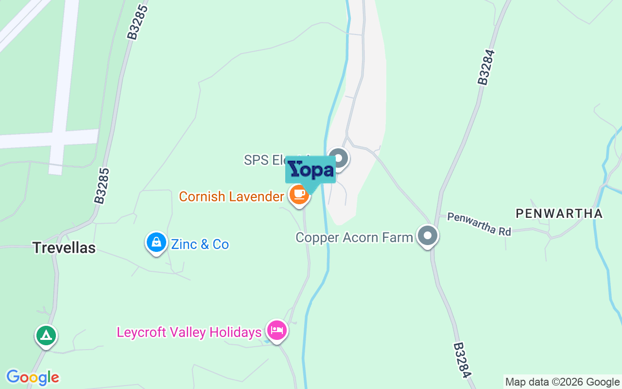 Map showing the location of TR6 0JF