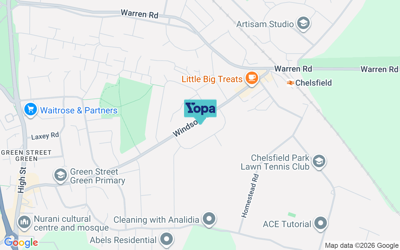 Map showing the location of BR6 6HE