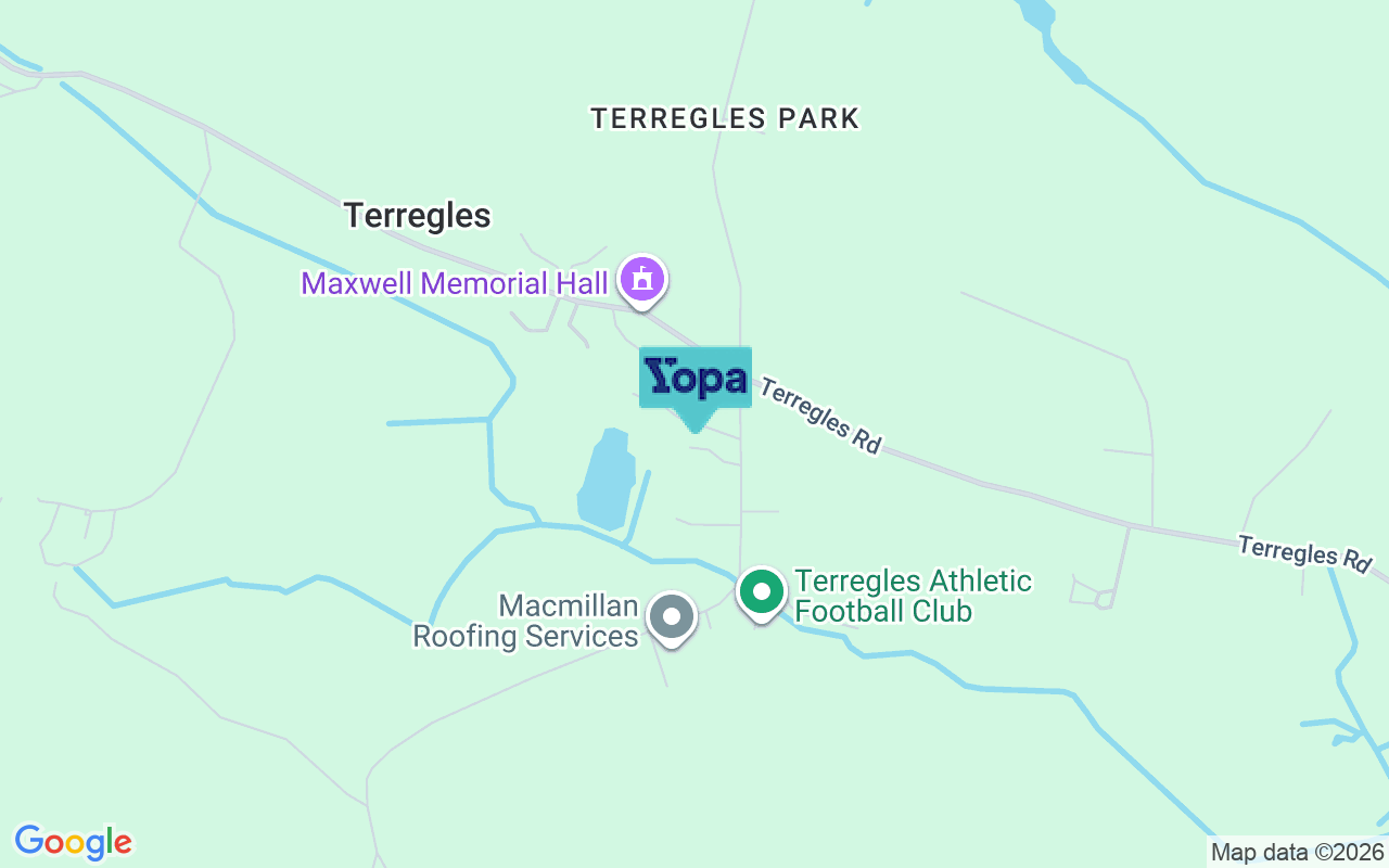 Map showing the location of DG2 9RA