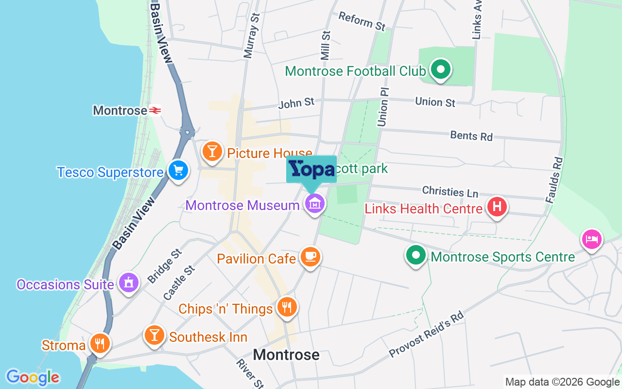 Map showing the location of DD10 8HD