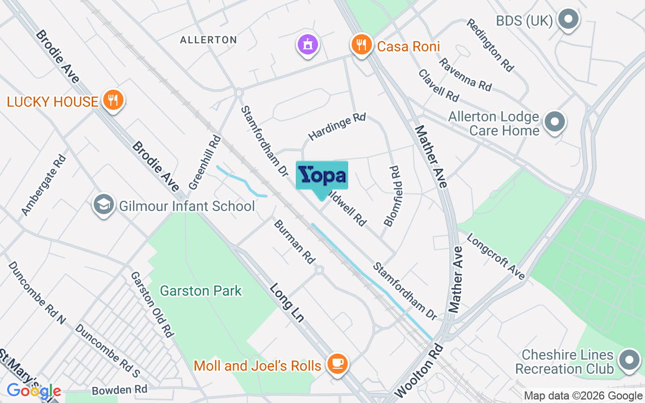 Map showing the location of L19 4XG