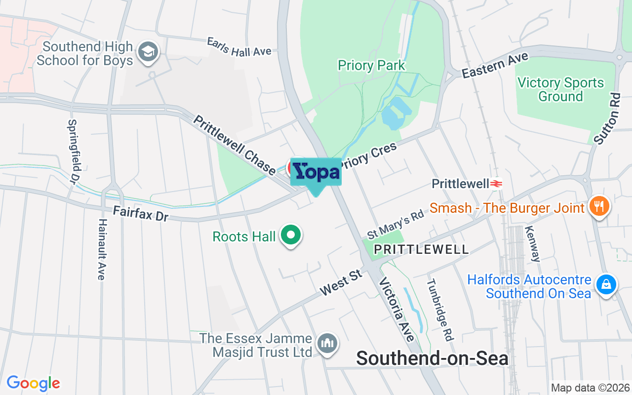 Map showing the location of SS0 9FR