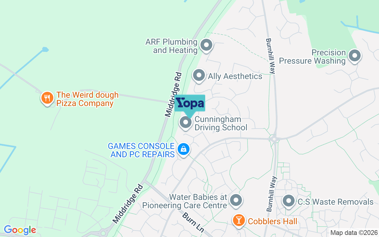 Map showing the location of DL5 4XL