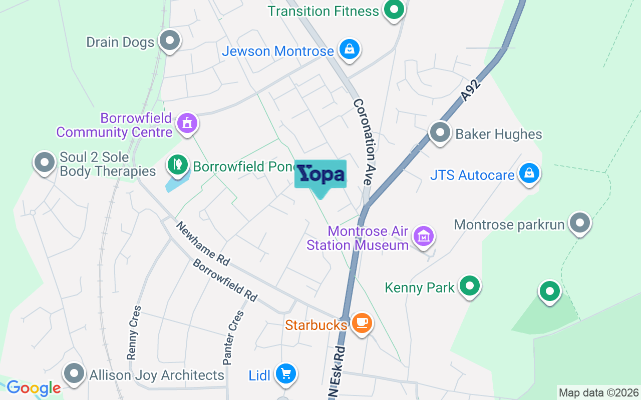 Map showing the location of DD10 9DS