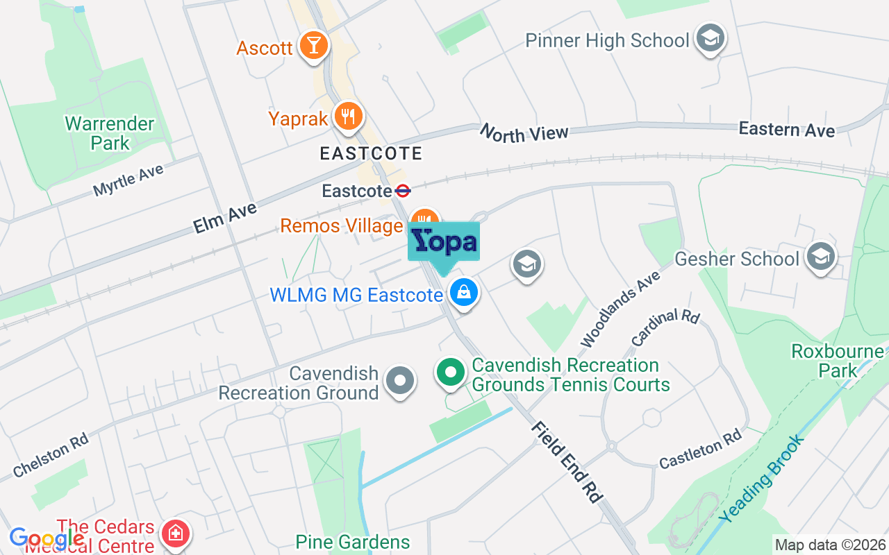 Map showing the location of HA4 9DQ