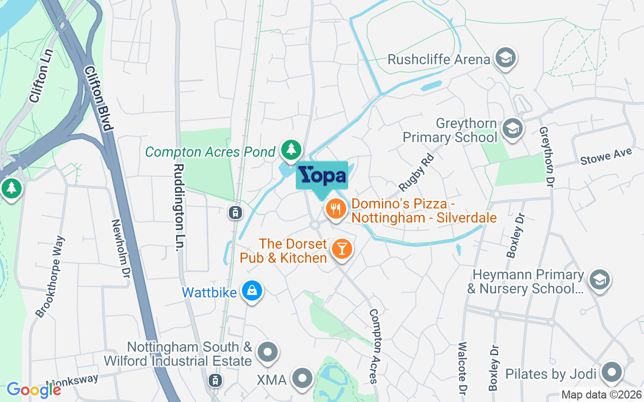 Map showing the location of NG2 7UW