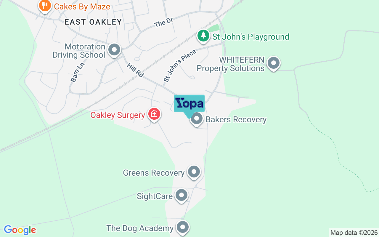 Map showing the location of RG23 7EJ