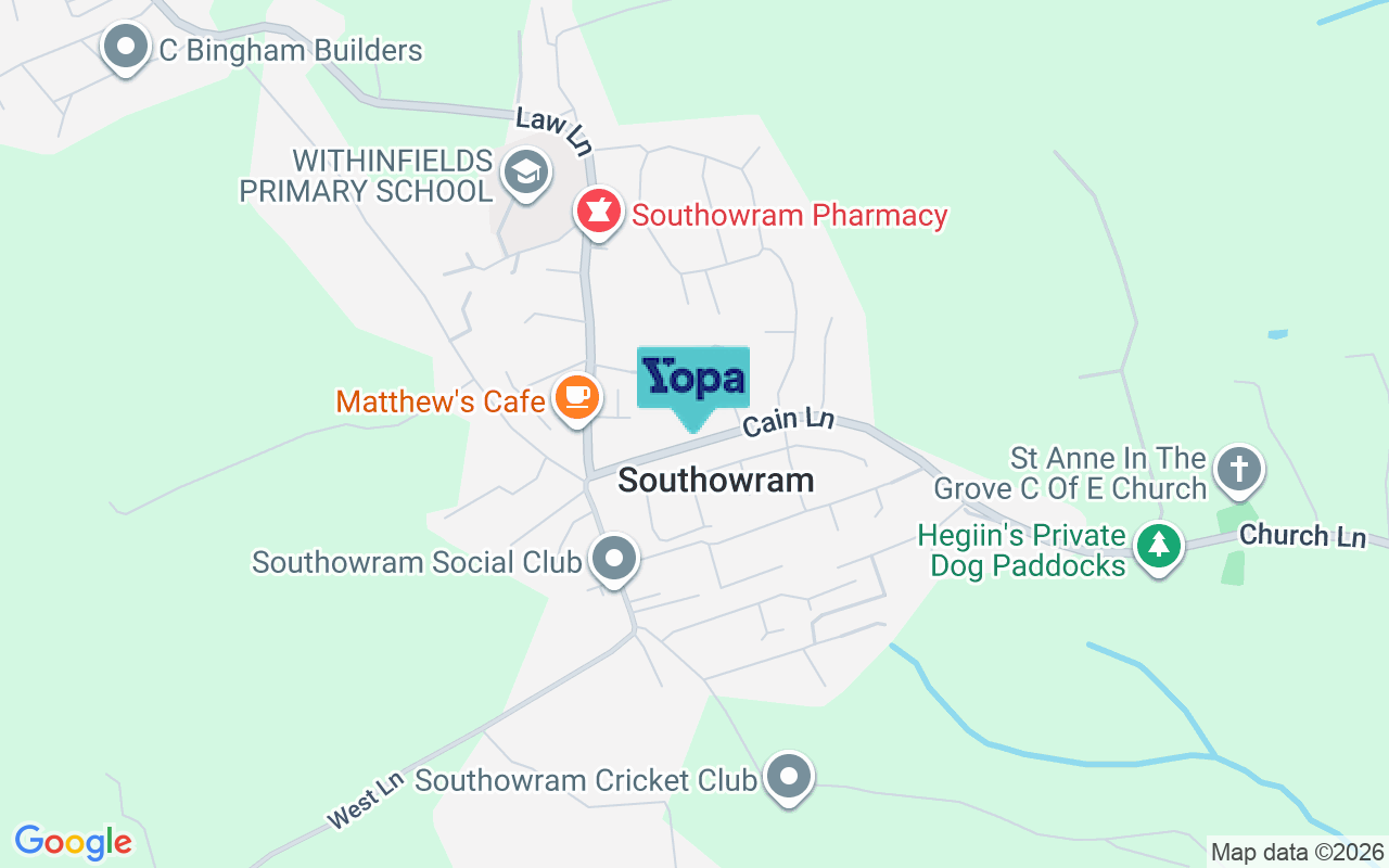 Map showing the location of HX3 9SB