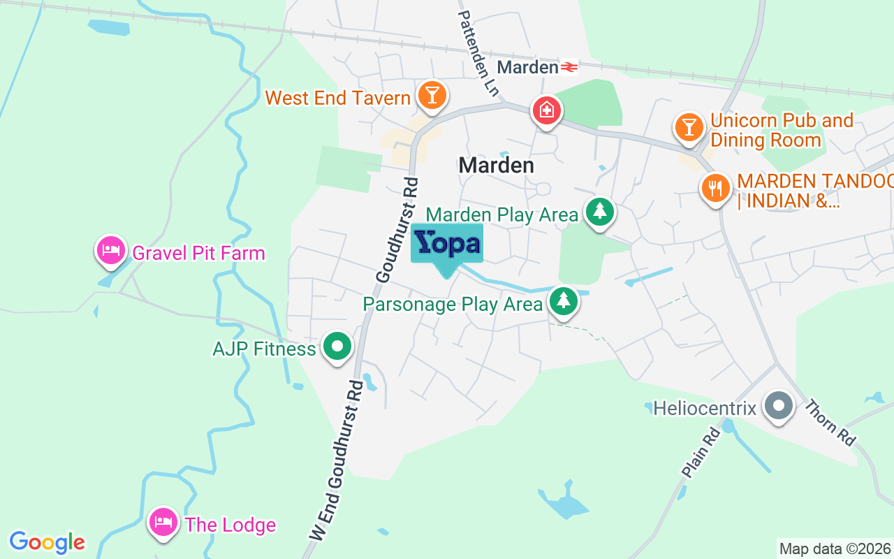 Map showing the location of TN12 9FQ