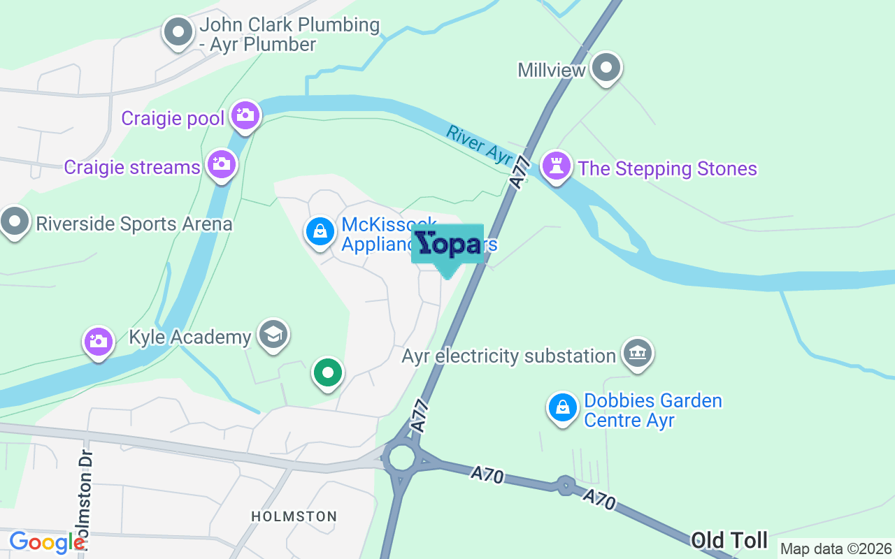 Map showing the location of KA7 3LQ