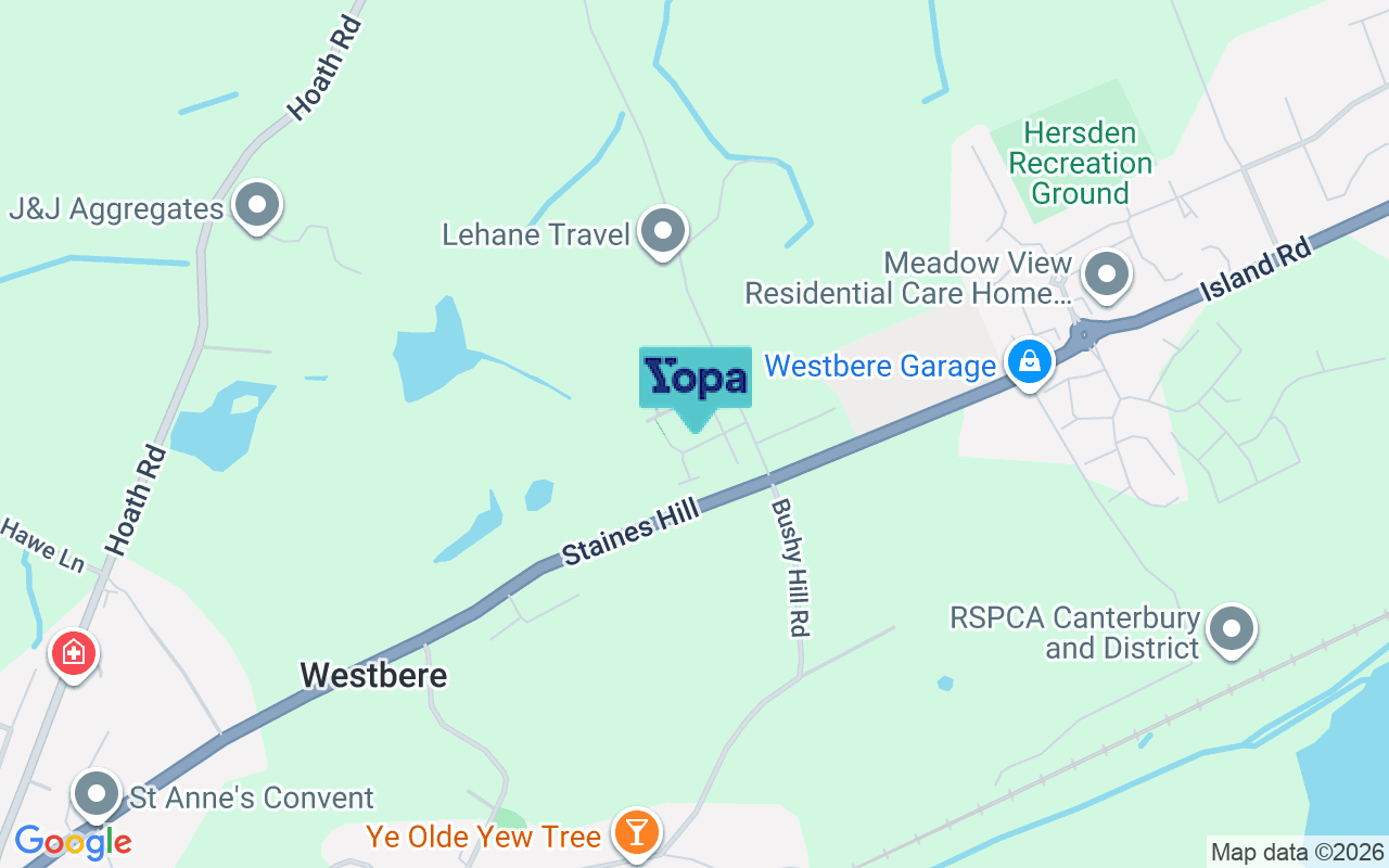 Map showing the location of CT2 0FF