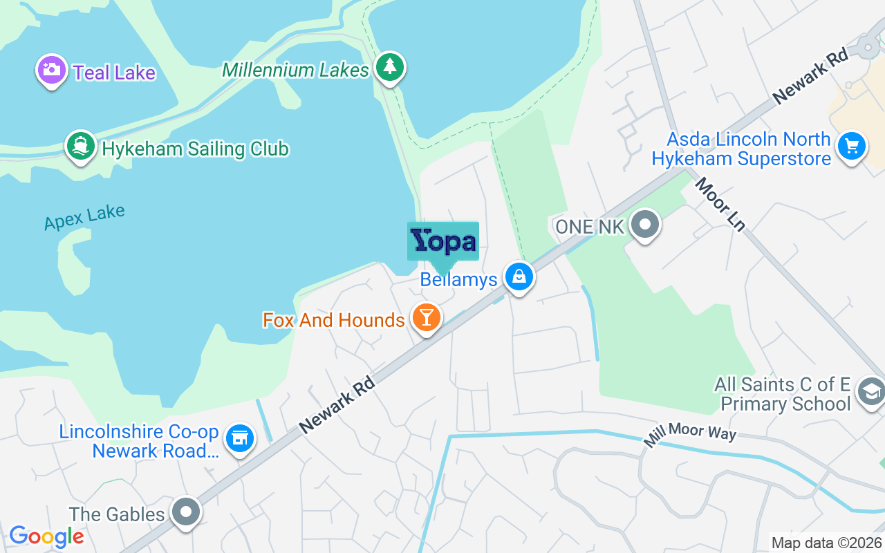 Map showing the location of LN6 9HL