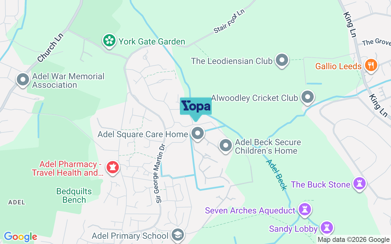 Map showing the location of LS16 8LG