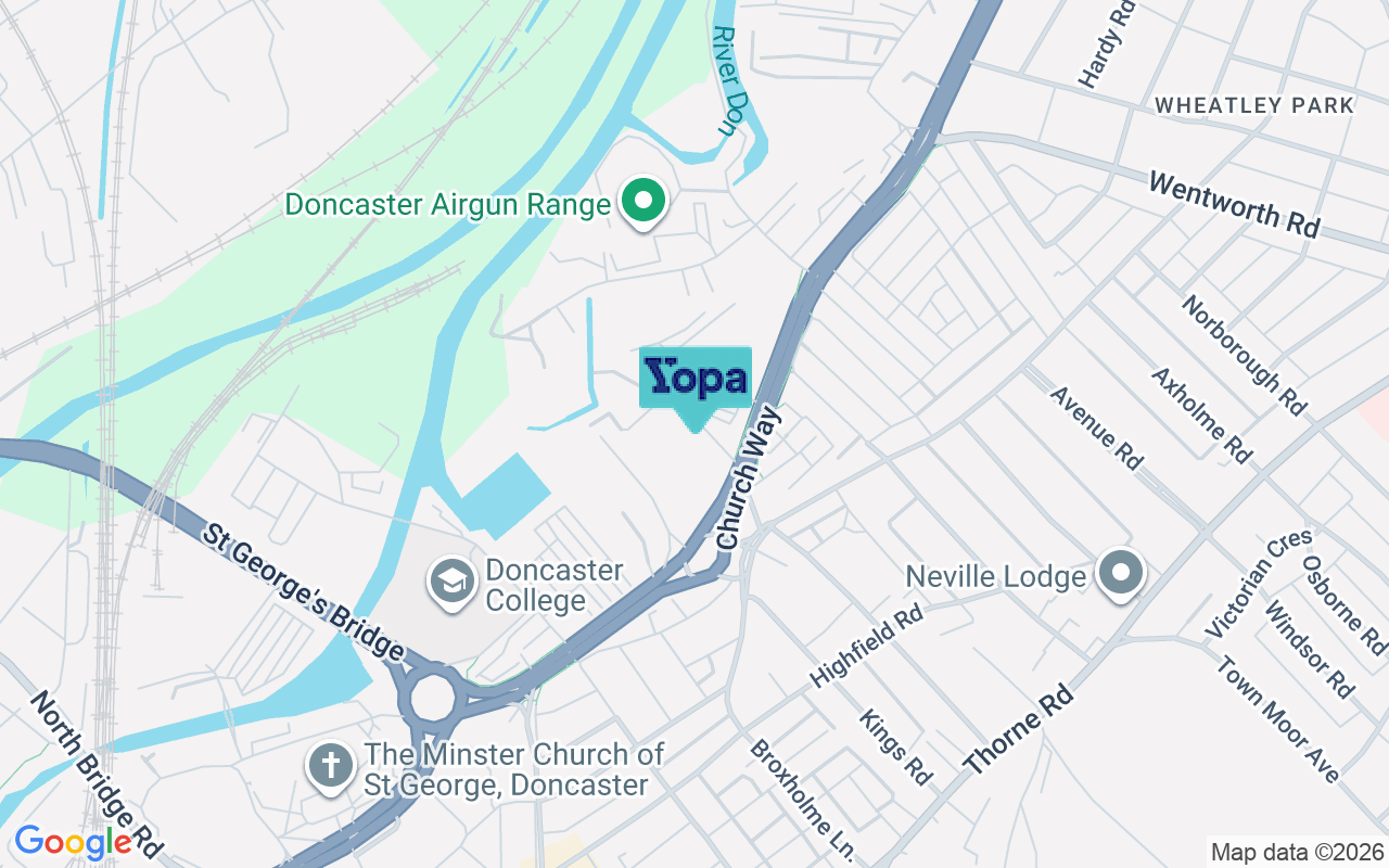Map showing the location of DN1 2SF