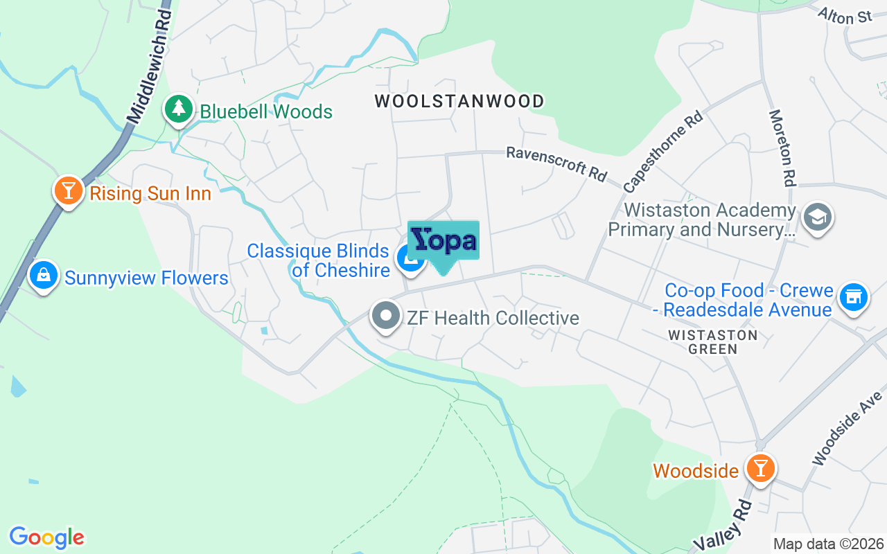 Map showing the location of CW2 8RA