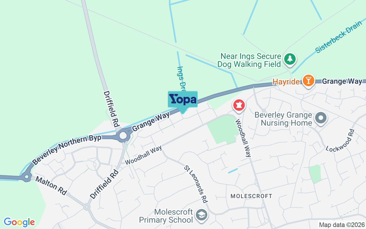 Map showing the location of HU17 7EY