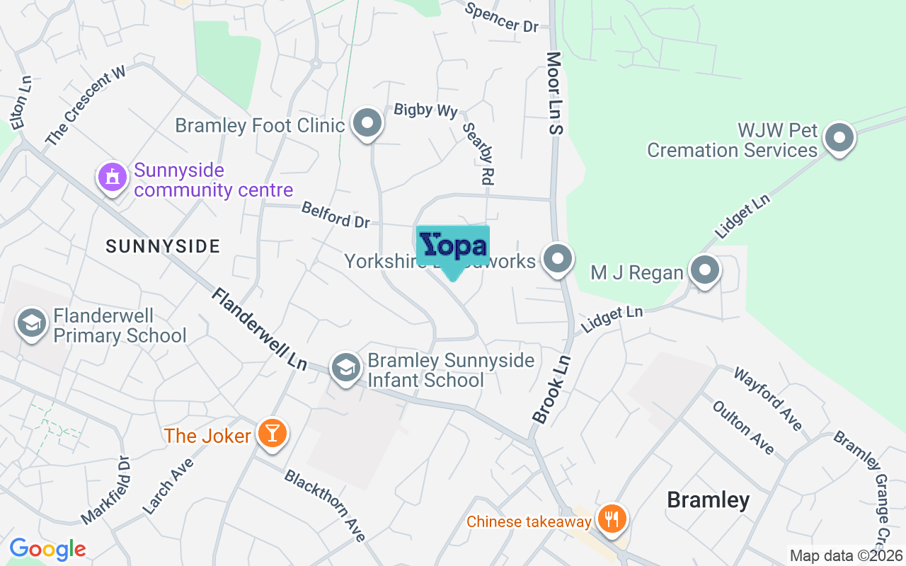 Map showing the location of S66 3QE