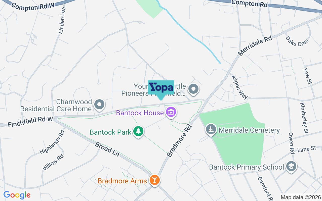 Map showing the location of WV3 9LQ