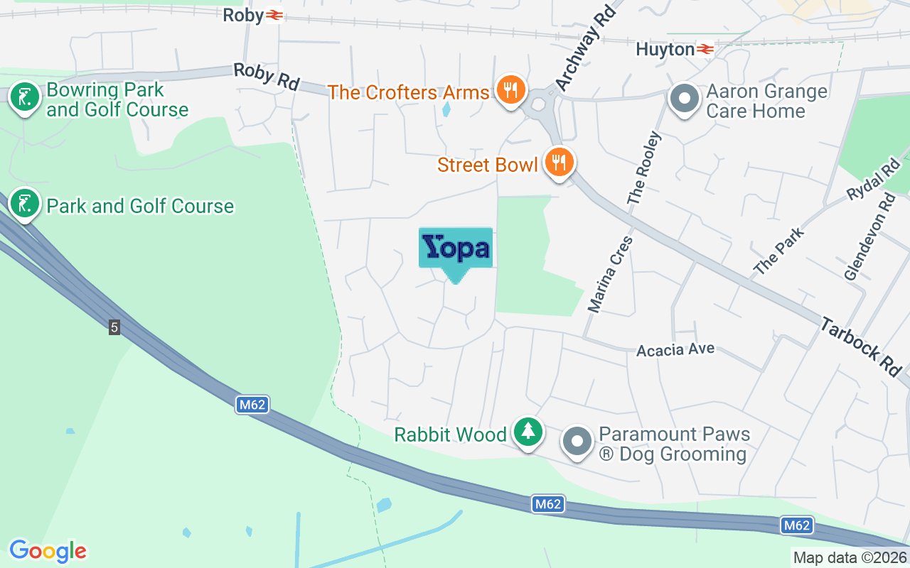 Map showing the location of L36 4QD
