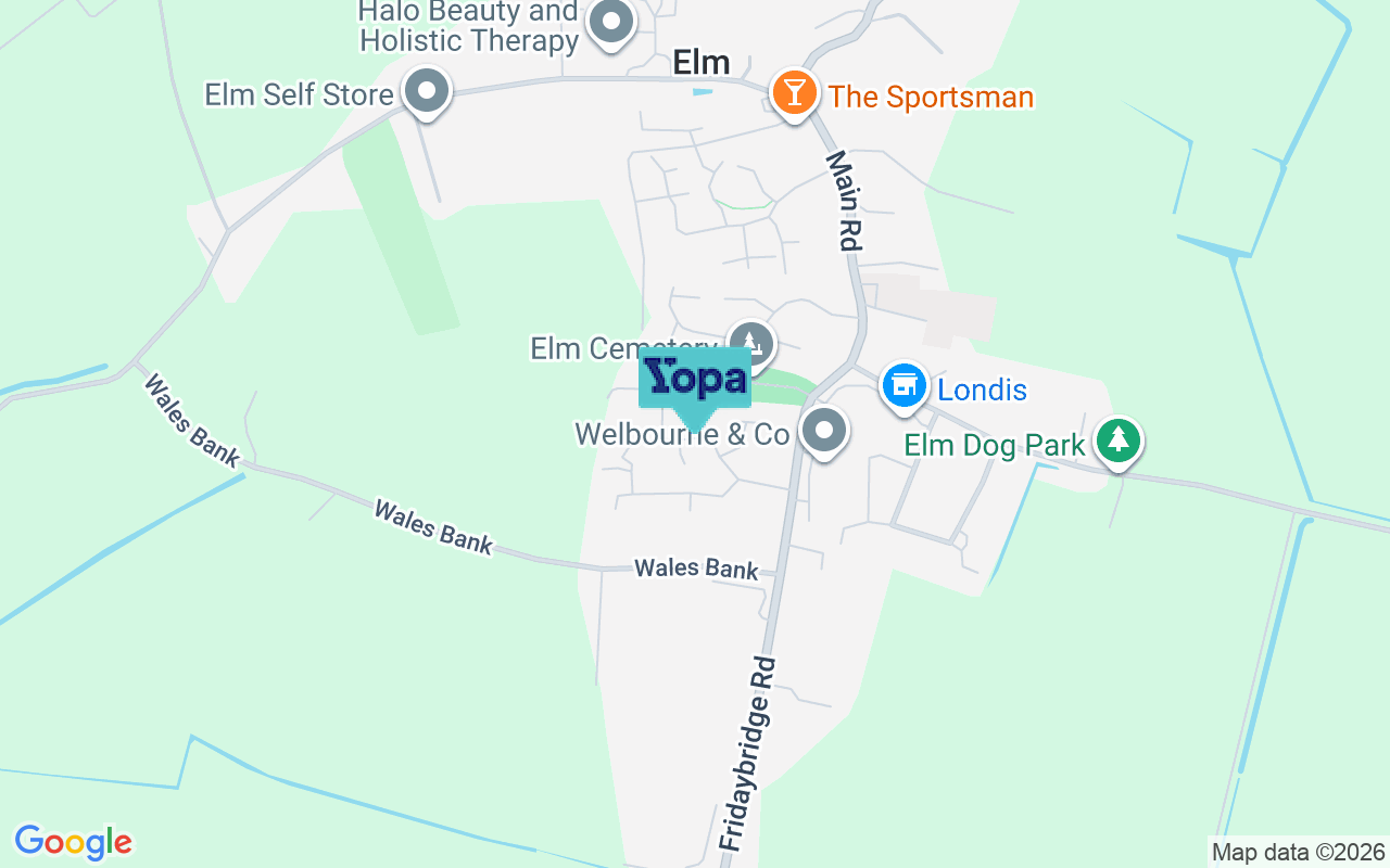 Map showing the location of PE14 0BT