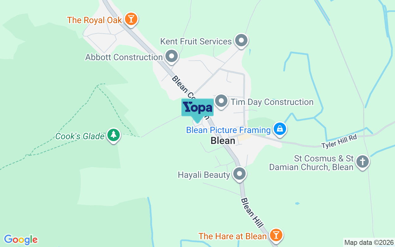 Map showing the location of CT2 9ER