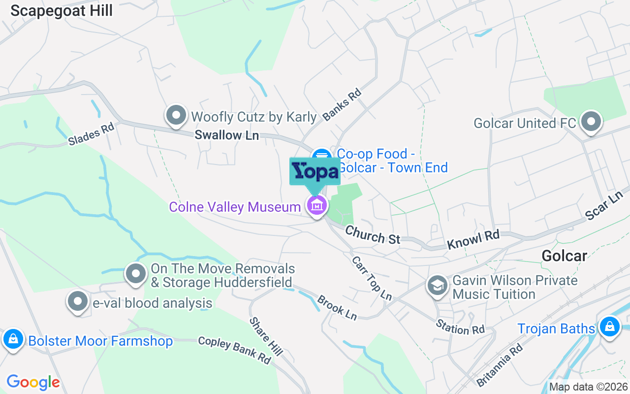 Map showing the location of HD7 4QA