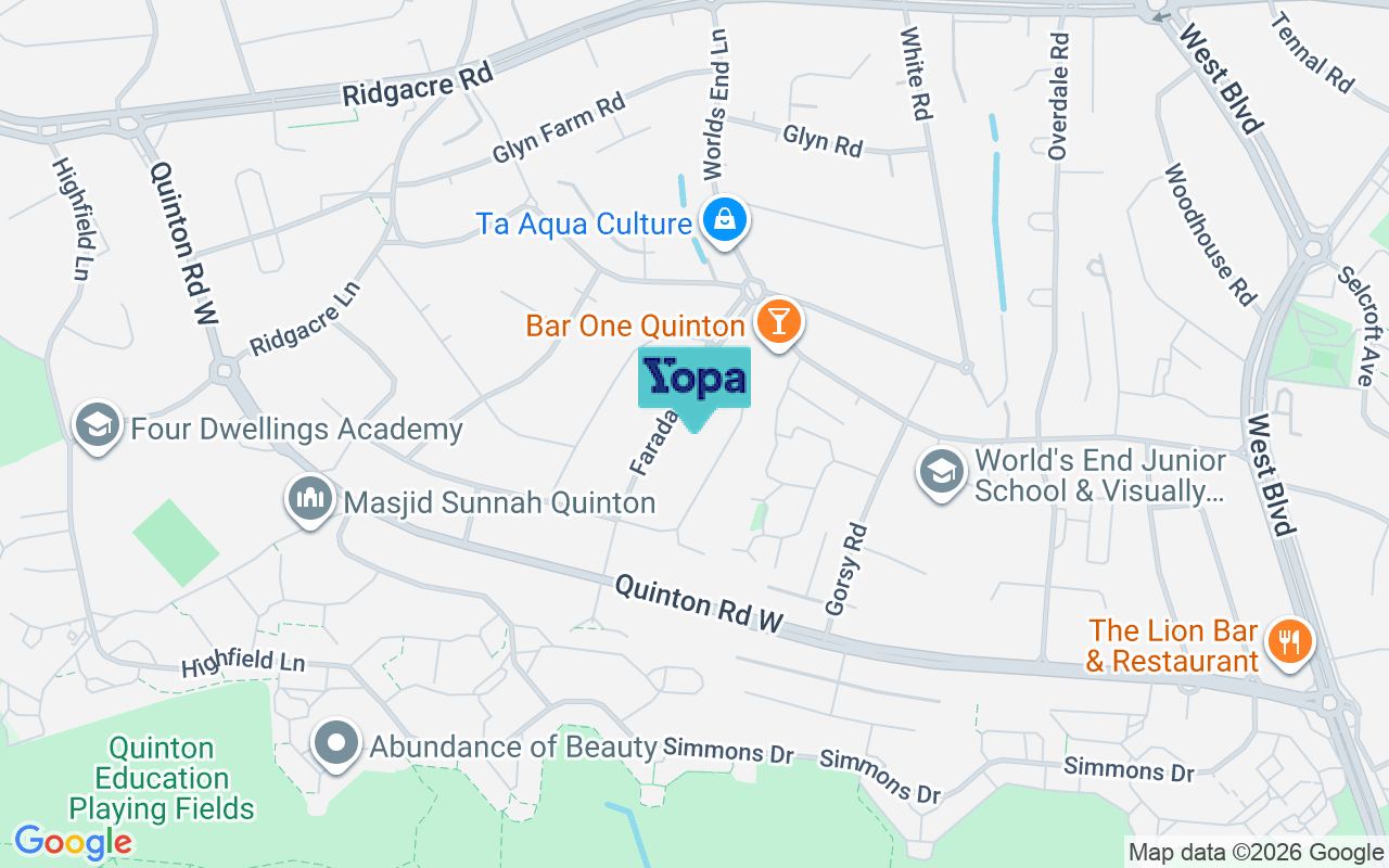 Map showing the location of B32 1NB