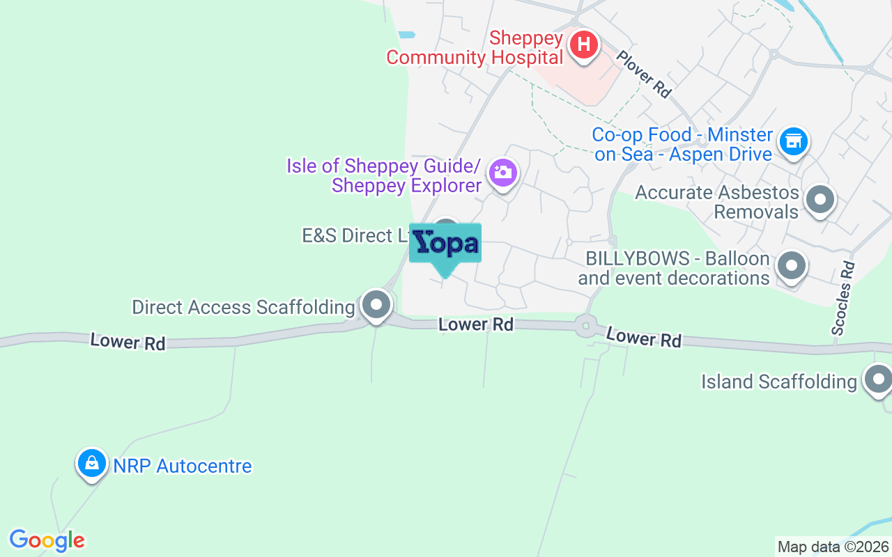 Map showing the location of ME12 3AQ