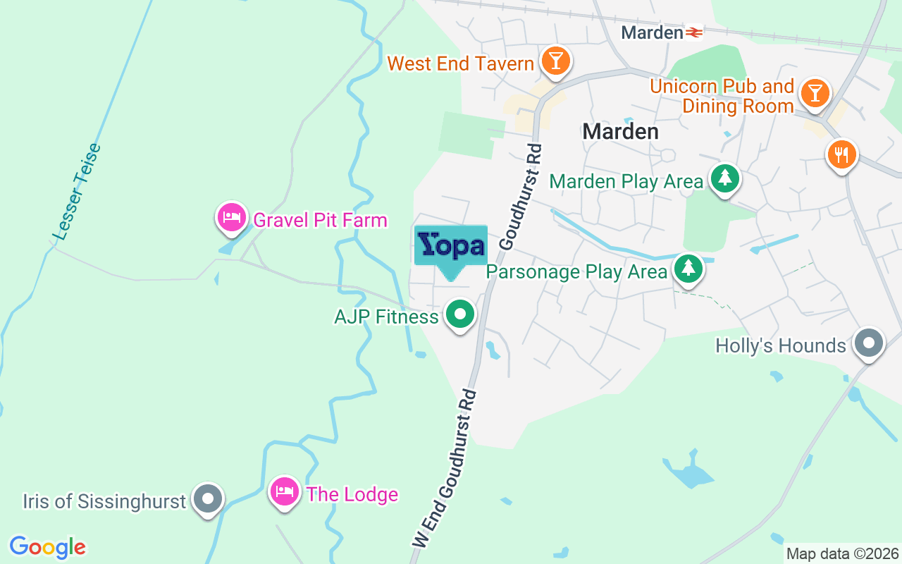 Map showing the location of TN12 9FH