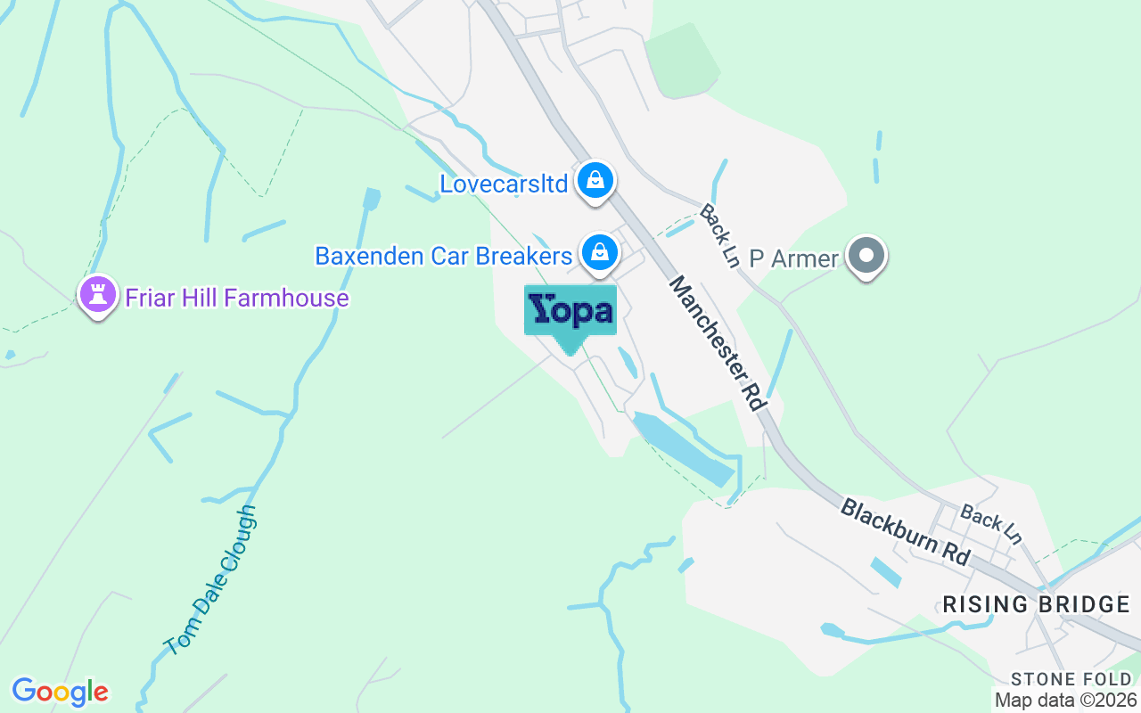 Map showing the location of BB5 2RR