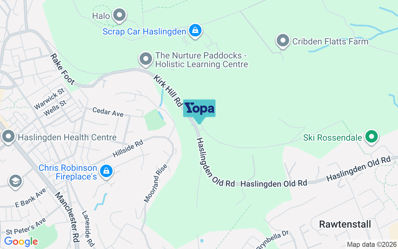 Map showing the location of BB4 8TZ