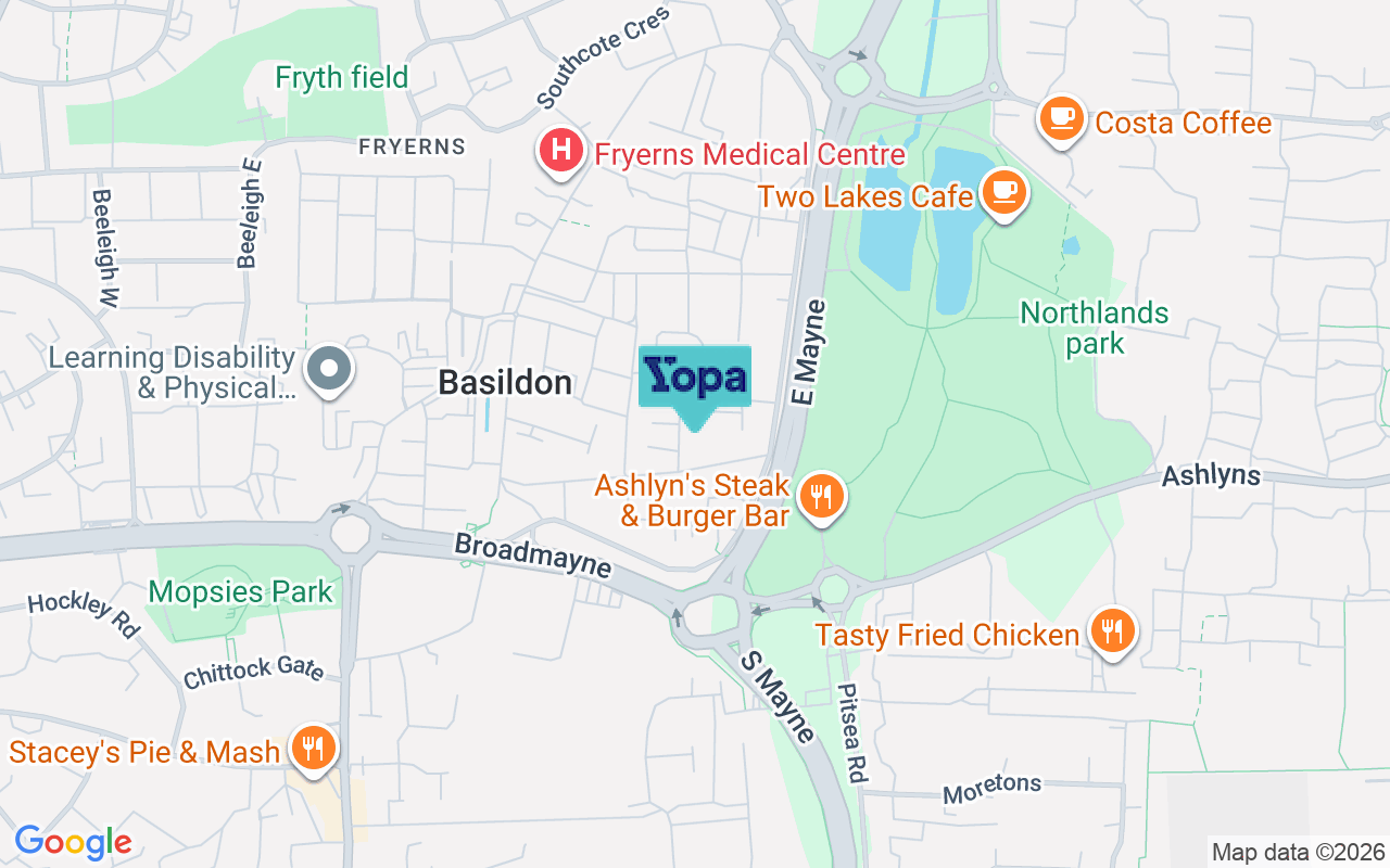 Map showing the location of SS14 3RF