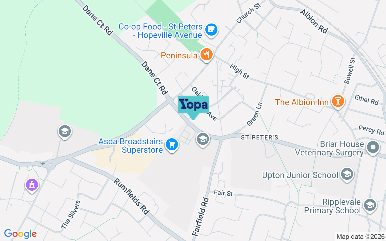 Map showing the location of CT10 2RU