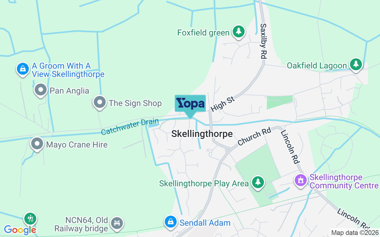 Map showing the location of LN6 5UB