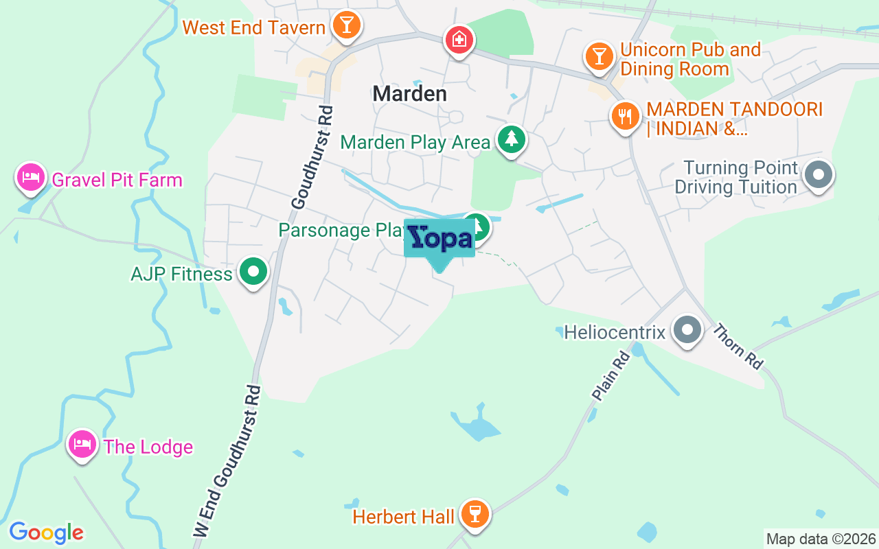 Map showing the location of TN12 9FS
