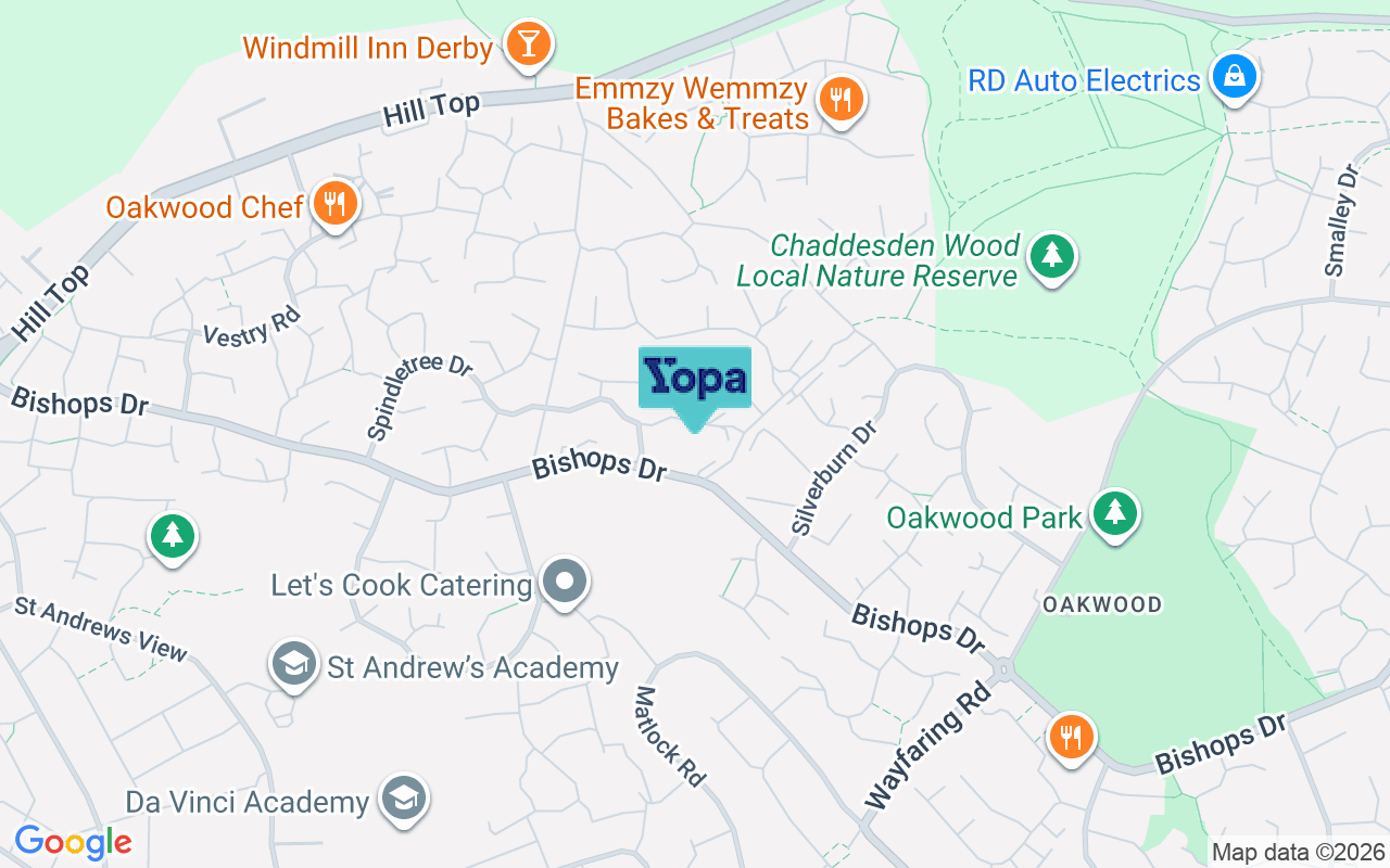 Map showing the location of DE21 2NQ
