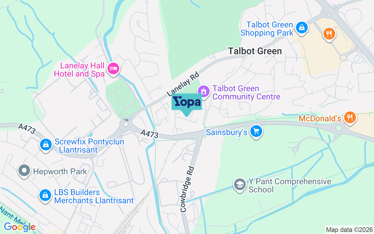 Map showing the location of CF72 8FE