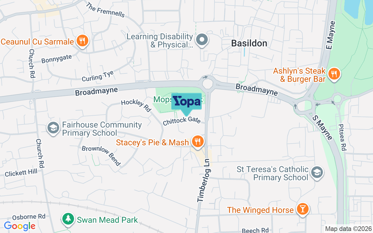 Map showing the location of SS14 1RL