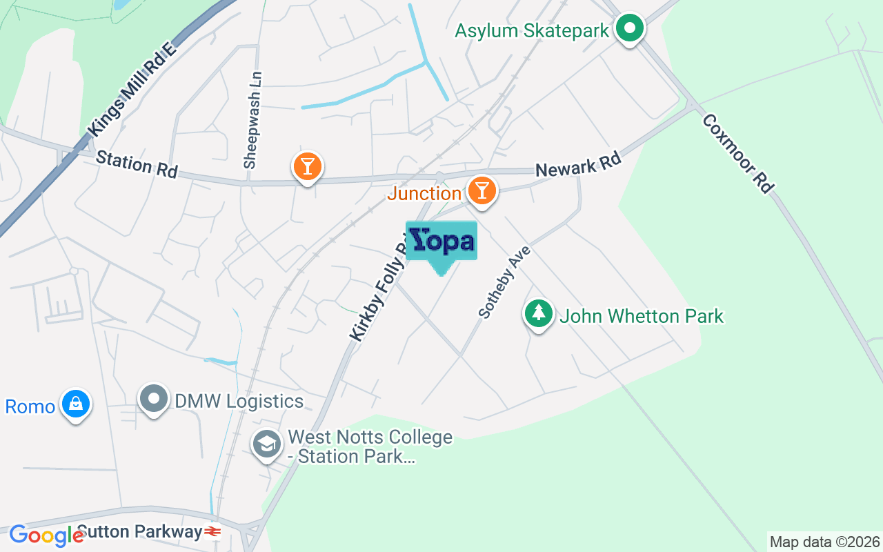 Map showing the location of NG17 5HQ
