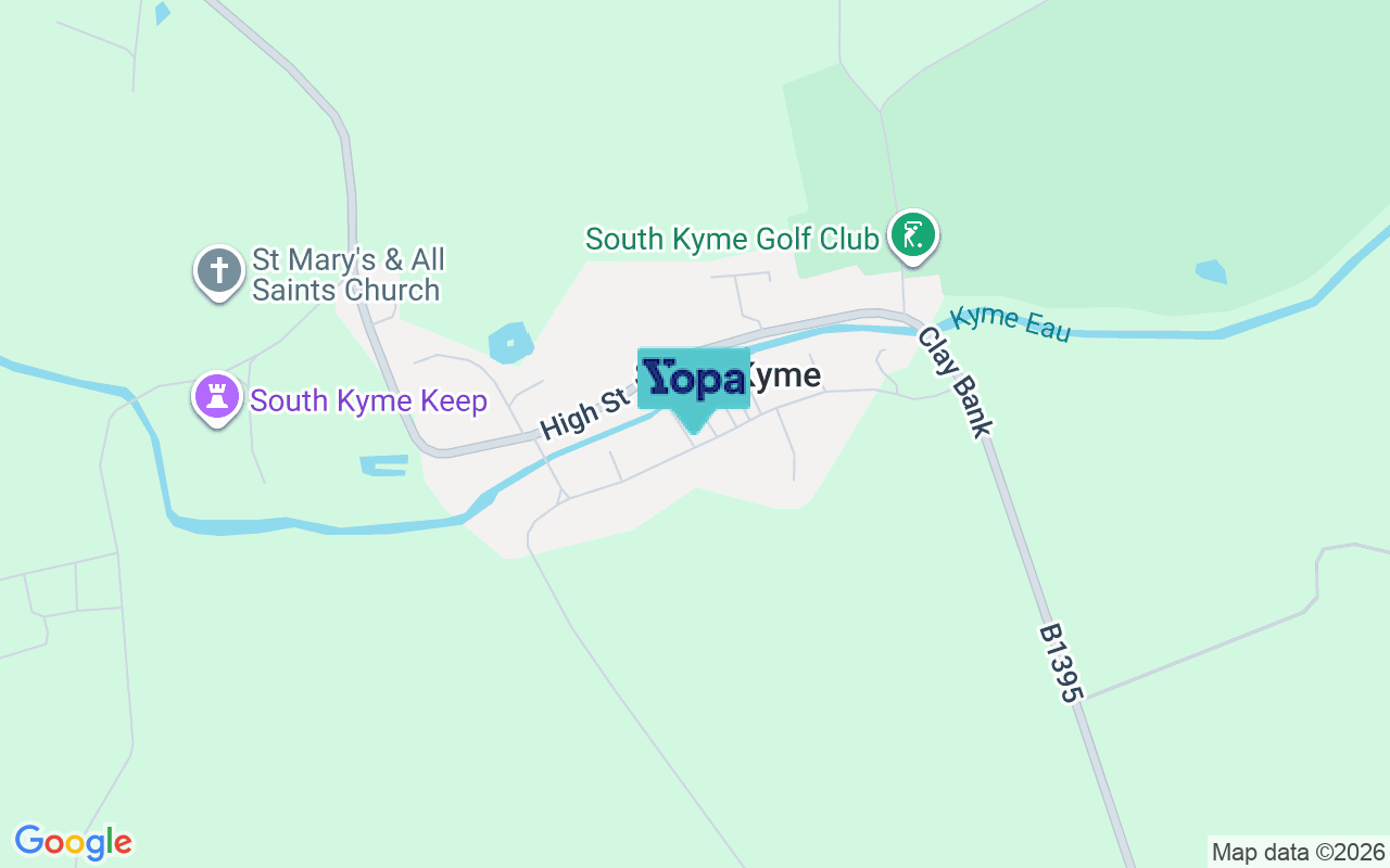 Map showing the location of LN4 4AG