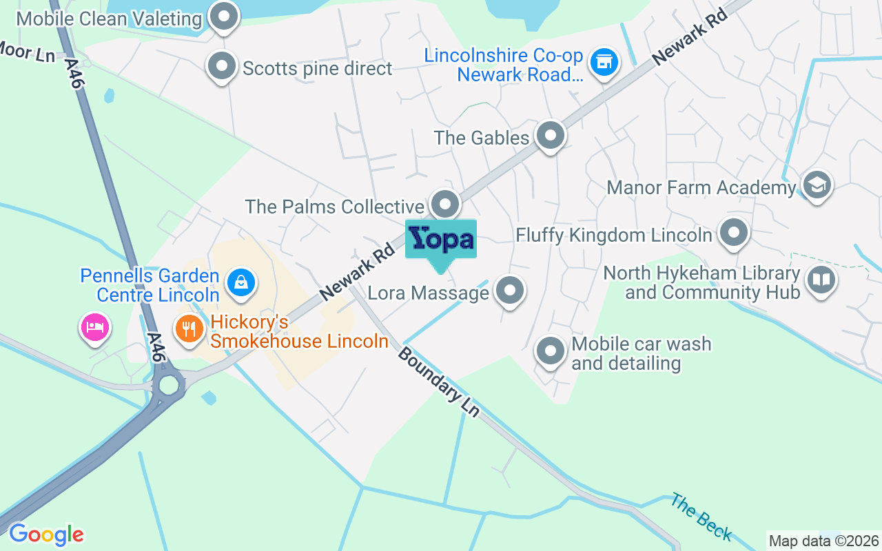 Map showing the location of LN6 9NB