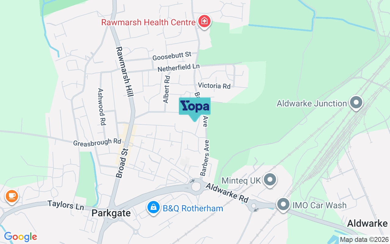 Map showing the location of S62 6BS