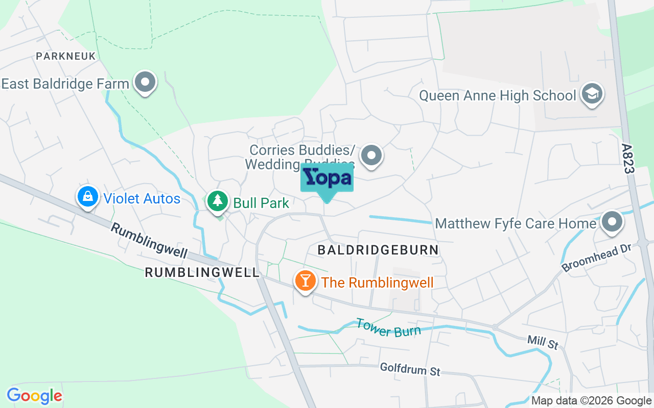 Map showing the location of KY12 9EU