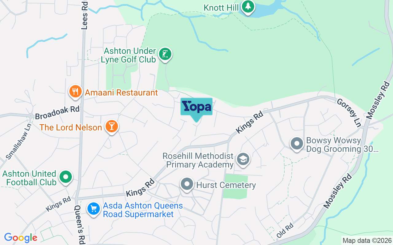 Map showing the location of OL6 9AS