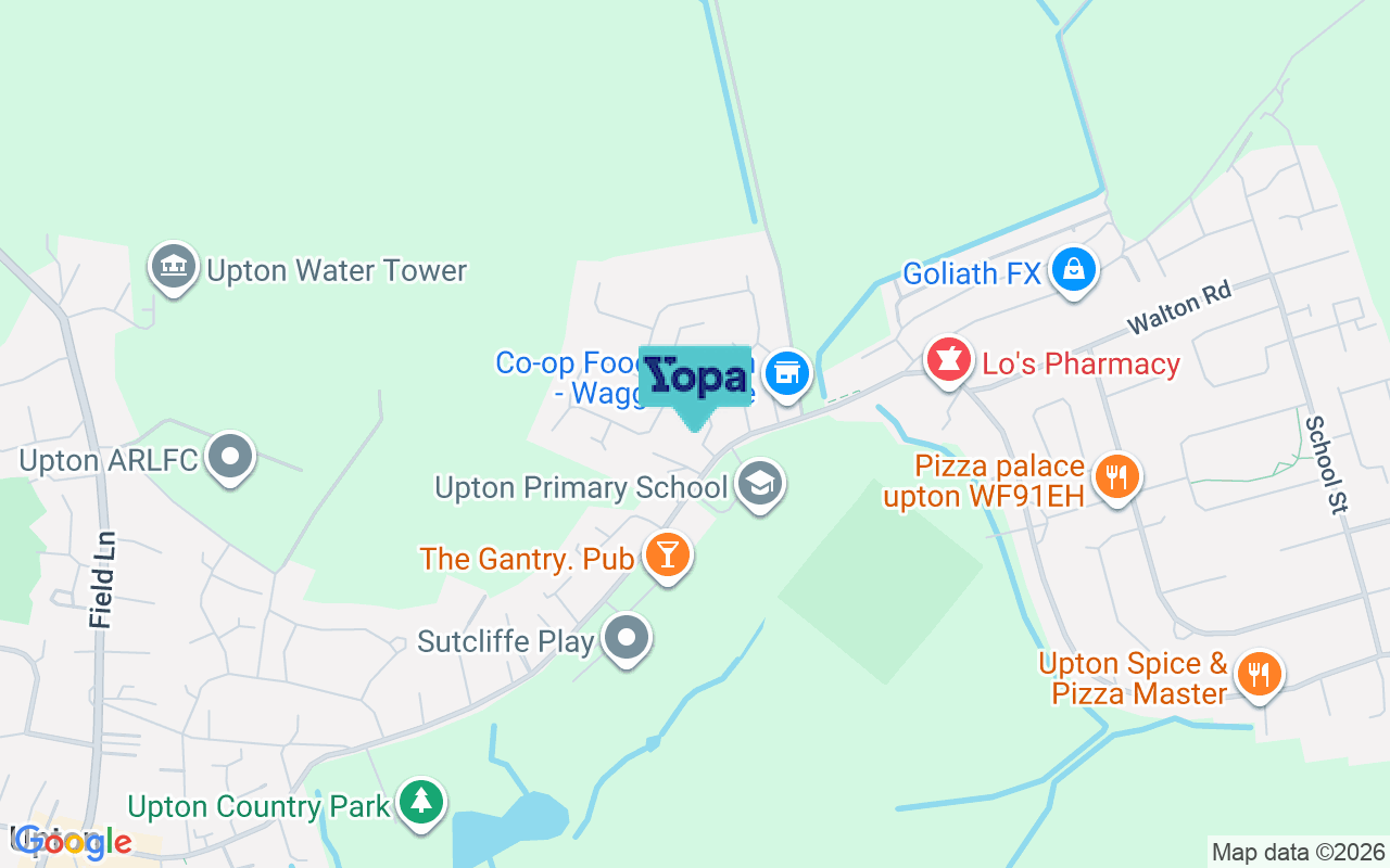 Map showing the location of WF9 1PH