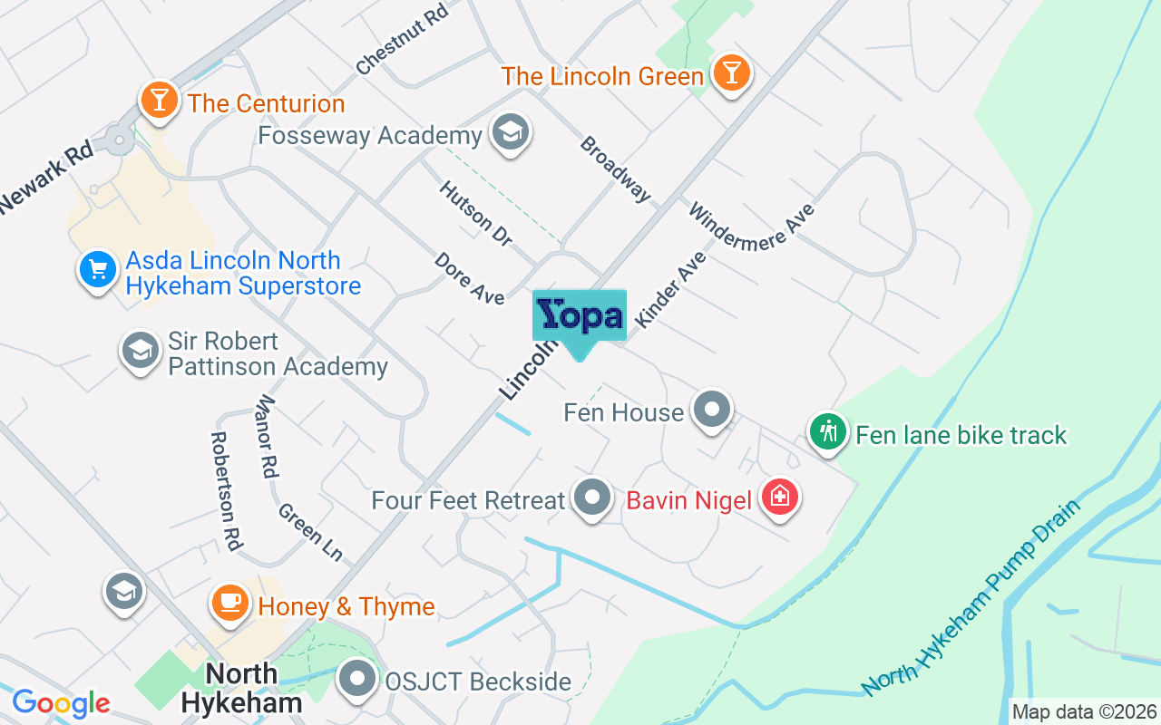 Map showing the location of LN6 8UJ