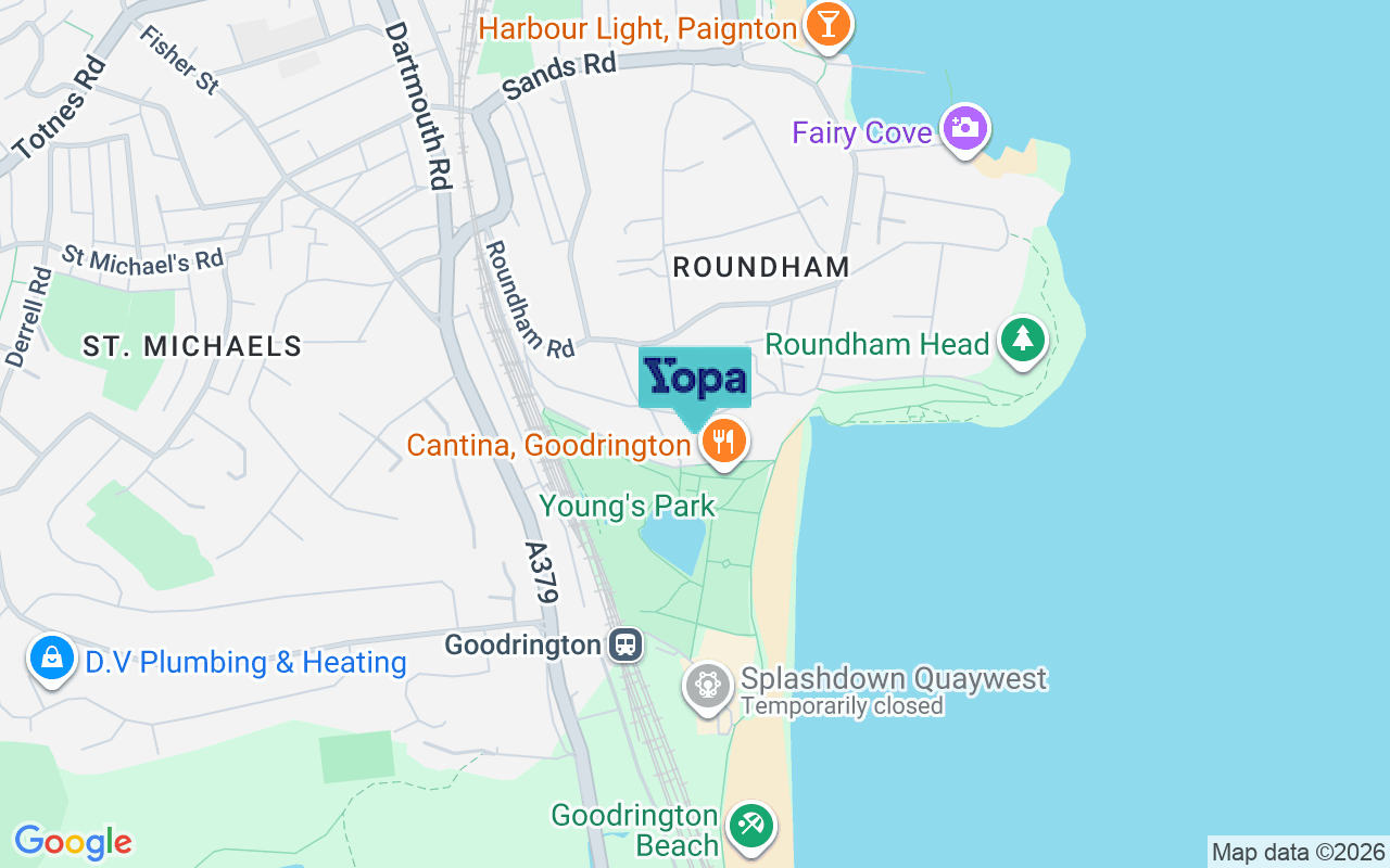 Map showing the location of TQ4 6DA