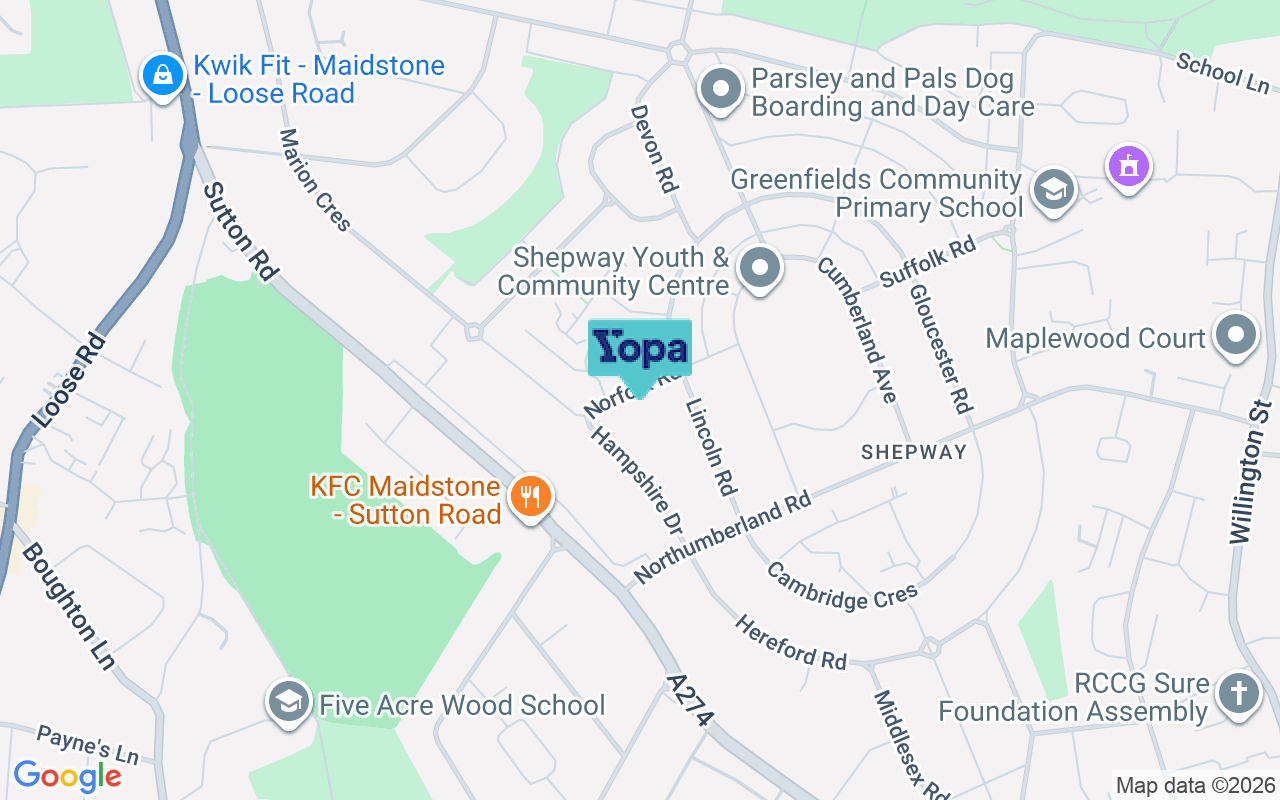 Map showing the location of ME15 7JQ