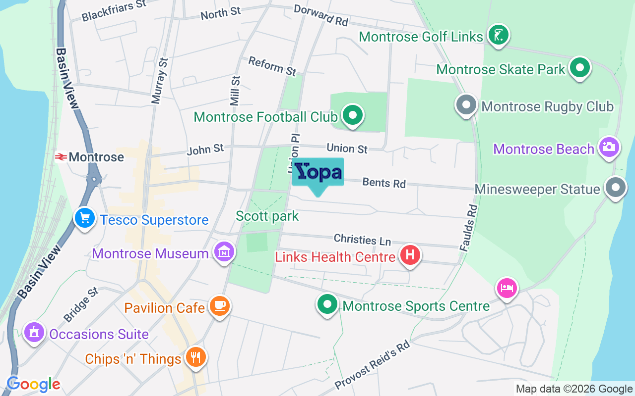 Map showing the location of DD10 8PN