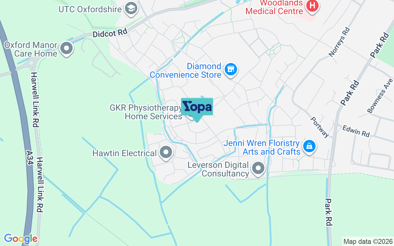 Map showing the location of OX11 6HN